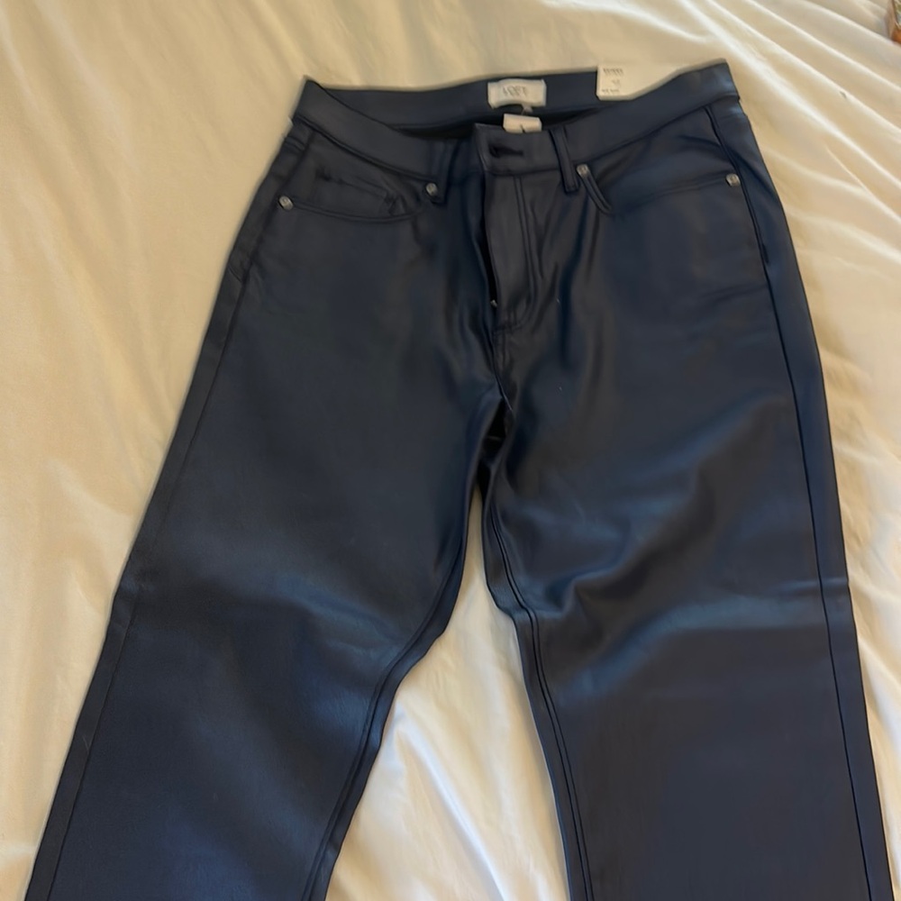 Loft size 10 coated navy blue pants